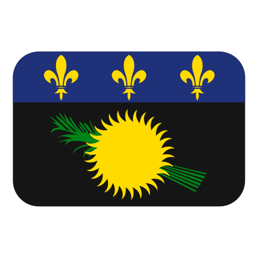 How emoji flag: Guadeloupe displayed on Toss Face