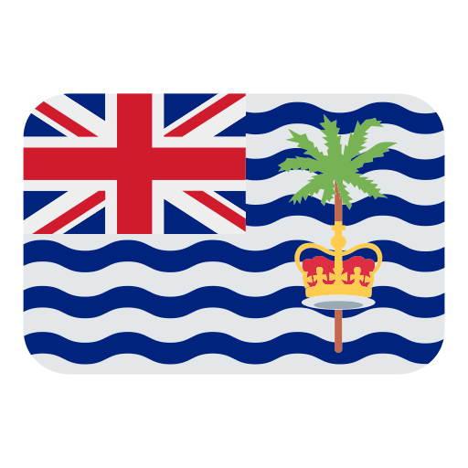 How emoji flag: British Indian Ocean Territory displayed on Toss Face