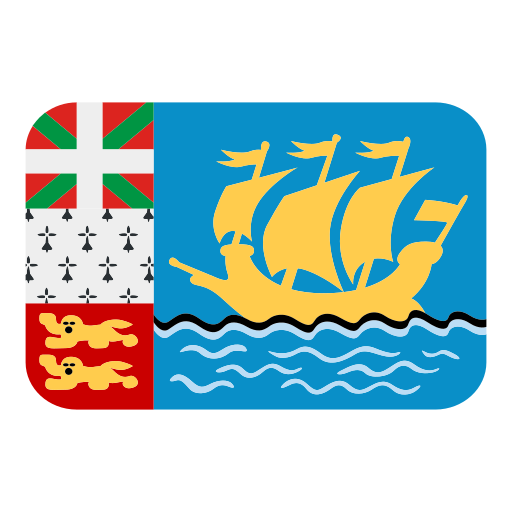 How emoji flag: St. Pierre & Miquelon displayed on Toss Face