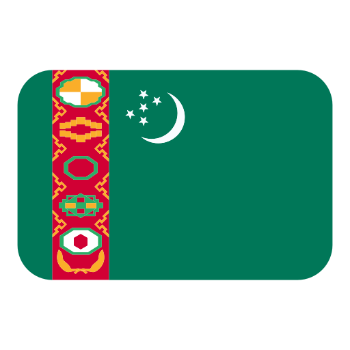 How emoji flag: Turkmenistan displayed on Toss Face