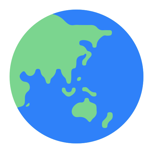 How emoji globe showing Asia-Australia displayed on Toss Face