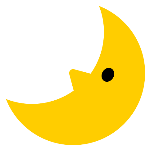 How emoji first quarter moon face displayed on Toss Face