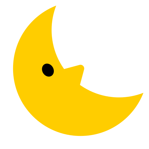 How emoji last quarter moon face displayed on Toss Face