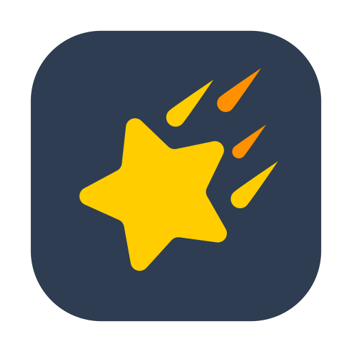 How emoji shooting star displayed on Toss Face