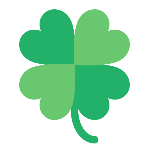 How emoji four leaf clover displayed on Toss Face