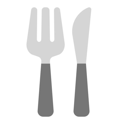 How emoji fork and knife displayed on Toss Face