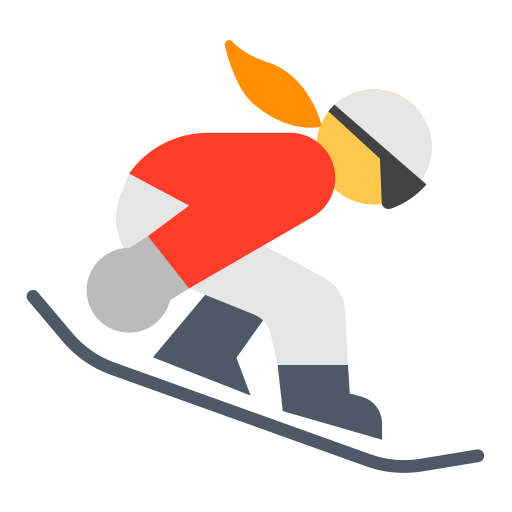 How emoji snowboarder displayed on Toss Face