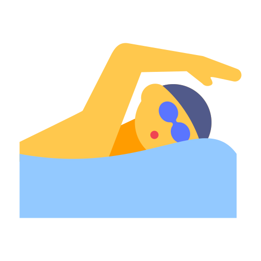 How emoji man swimming displayed on Toss Face