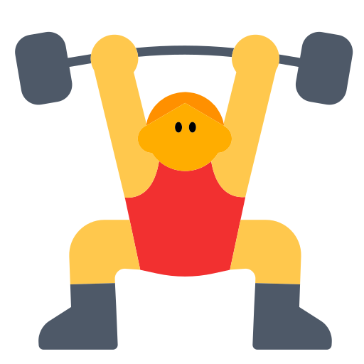 How emoji man lifting weights displayed on Toss Face