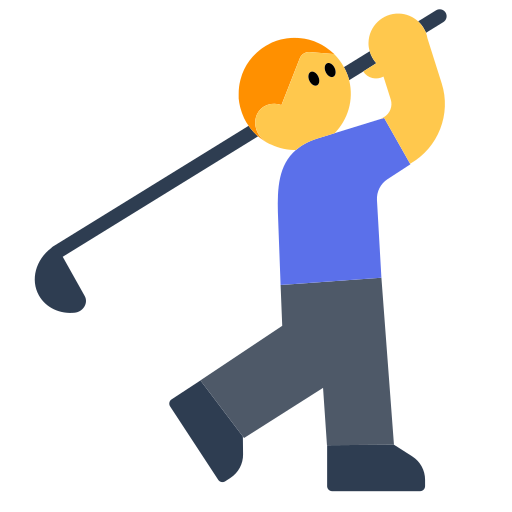 How emoji man golfing displayed on Toss Face