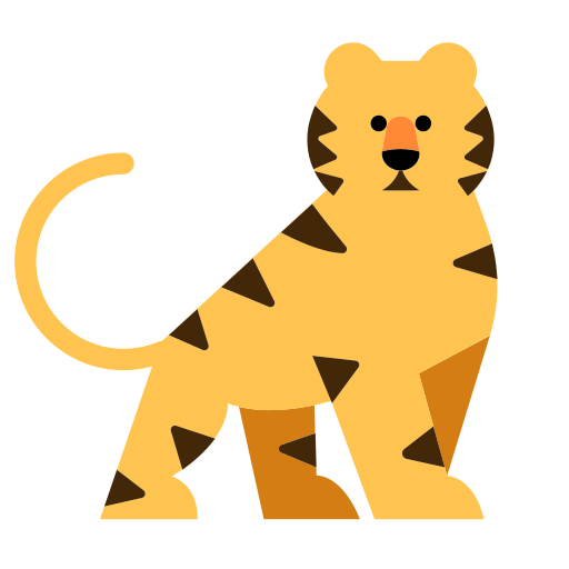 How emoji tiger displayed on Toss Face