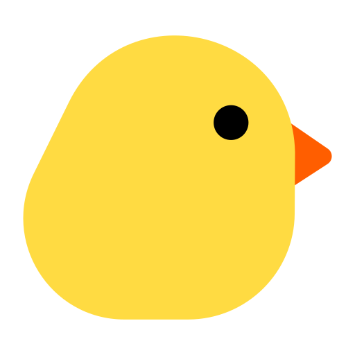 How emoji baby chick displayed on Toss Face