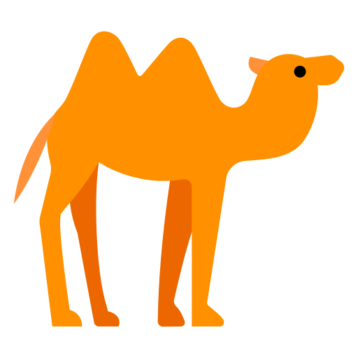 How emoji two-hump camel displayed on Toss Face