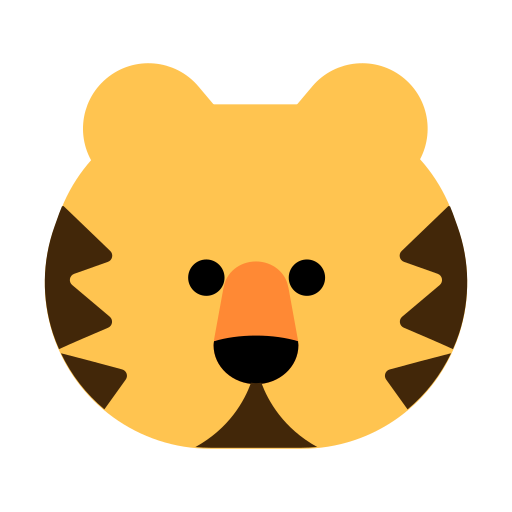 How emoji tiger face displayed on Toss Face