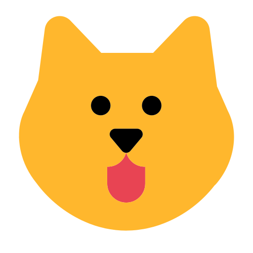 How emoji dog face displayed on Toss Face