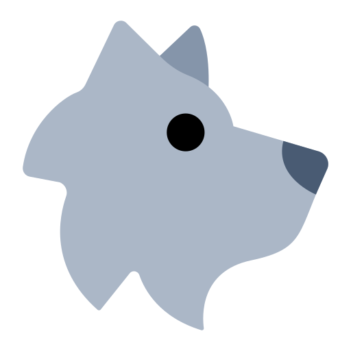 How emoji wolf displayed on Toss Face