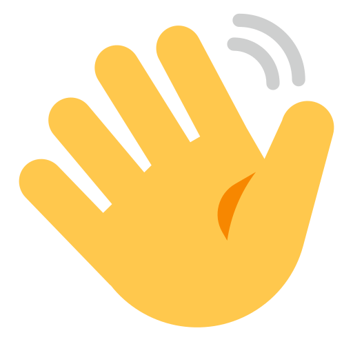 How emoji waving hand displayed on Toss Face