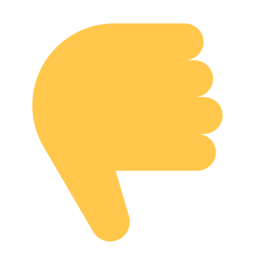 How emoji thumbs down displayed on Toss Face