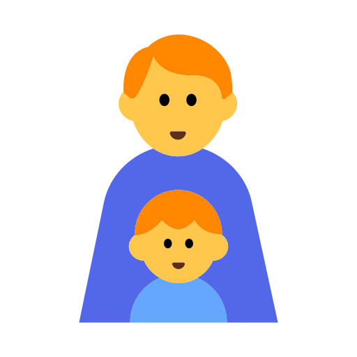 How emoji family: man, boy displayed on Toss Face