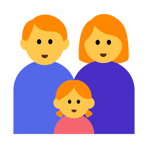 How emoji family: man, woman, girl displayed on Toss Face