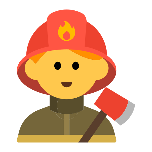 How emoji man firefighter displayed on Toss Face