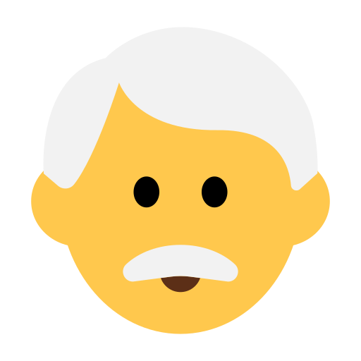 How emoji man: white hair displayed on Toss Face