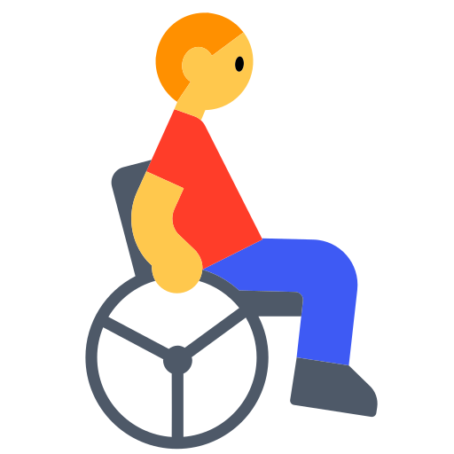 How emoji man in manual wheelchair displayed on Toss Face