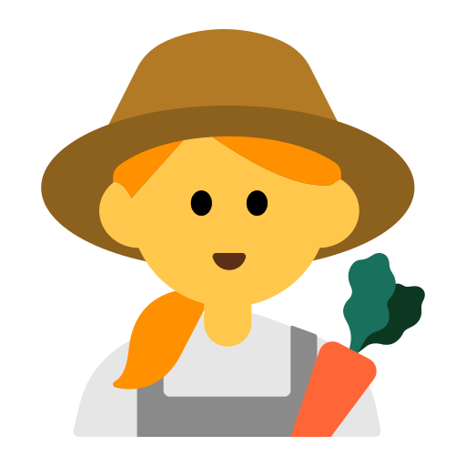 How emoji woman farmer displayed on Toss Face