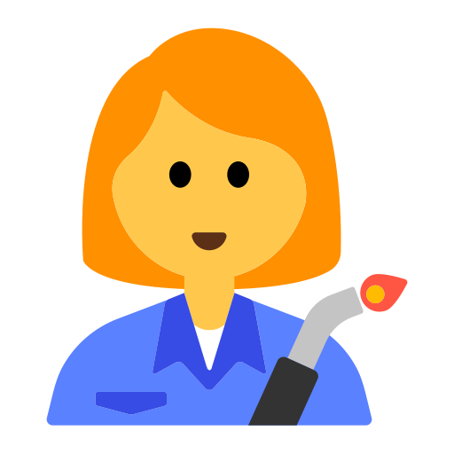 How emoji woman factory worker displayed on Toss Face