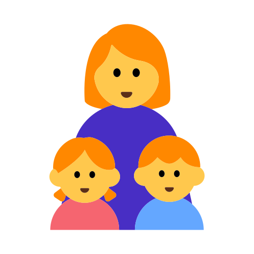 How emoji family: woman, girl, boy displayed on Toss Face