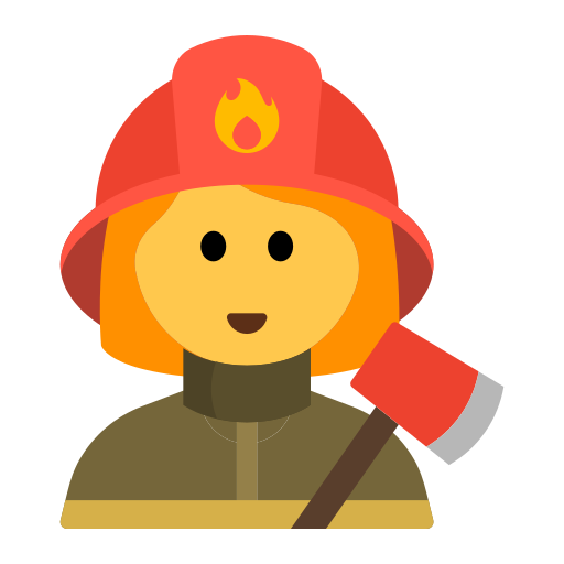 How emoji woman firefighter displayed on Toss Face