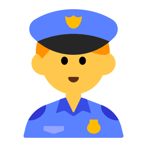 How emoji man police officer displayed on Toss Face