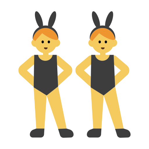 How emoji men with bunny ears displayed on Toss Face