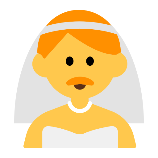 How emoji man with veil displayed on Toss Face