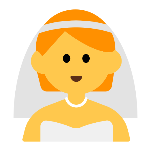 How emoji person with veil displayed on Toss Face