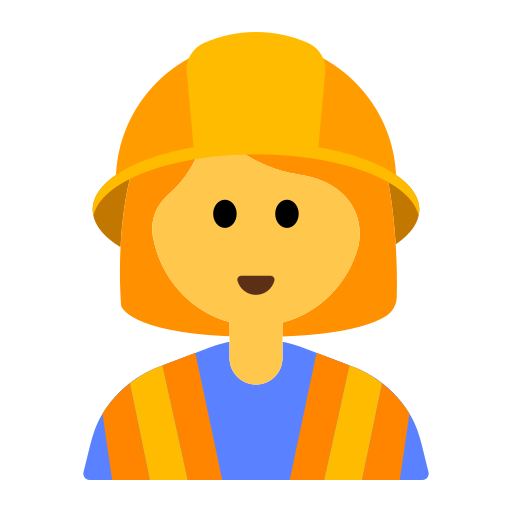 How emoji woman construction worker displayed on Toss Face