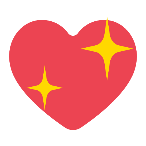 How emoji sparkling heart displayed on Toss Face