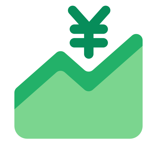 How emoji chart increasing with yen displayed on Toss Face