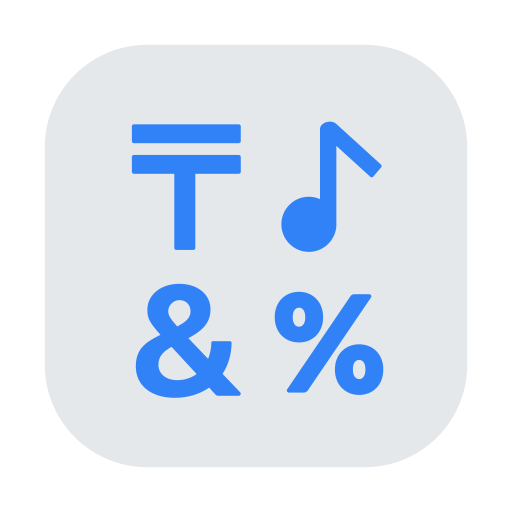 How emoji input symbols displayed on Toss Face