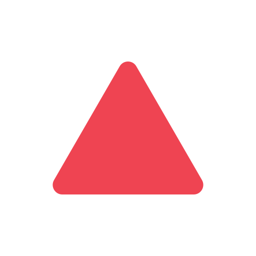 How emoji red triangle pointed up displayed on Toss Face