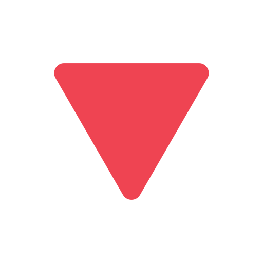 How emoji red triangle pointed down displayed on Toss Face