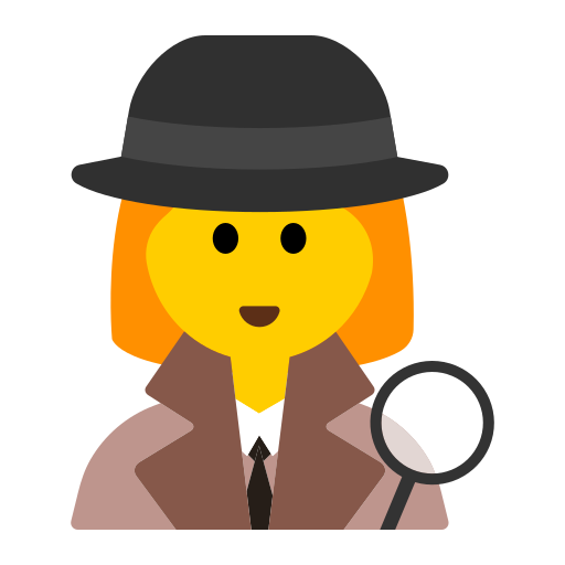 How emoji woman detective displayed on Toss Face