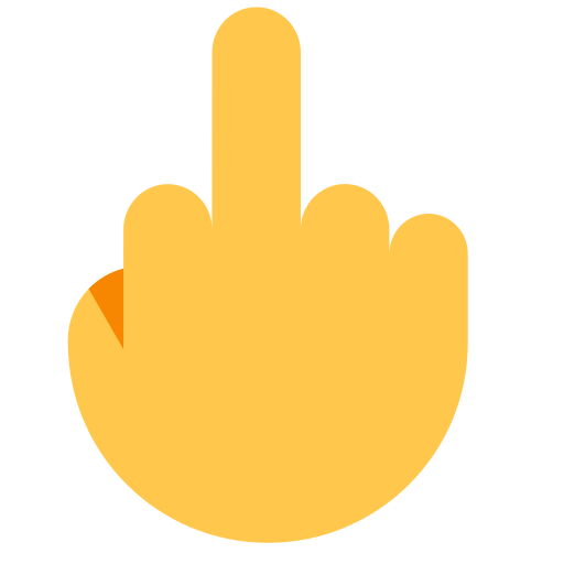 How emoji middle finger displayed on Toss Face