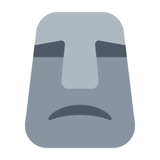 How emoji moai displayed on Toss Face