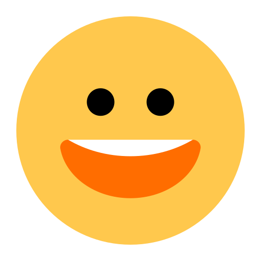 How emoji grinning face displayed on Toss Face