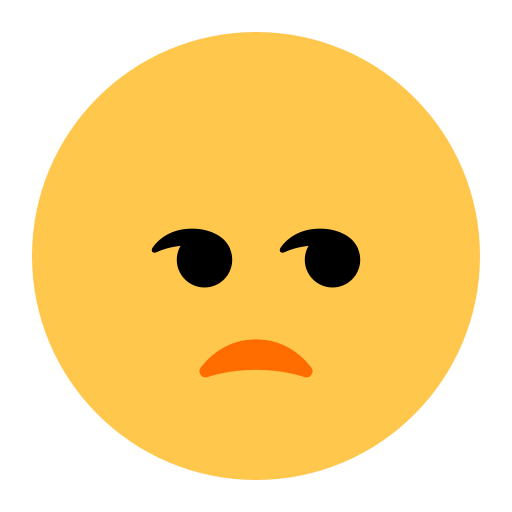 How emoji unamused face displayed on Toss Face