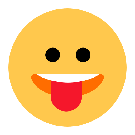 How emoji face with tongue displayed on Toss Face