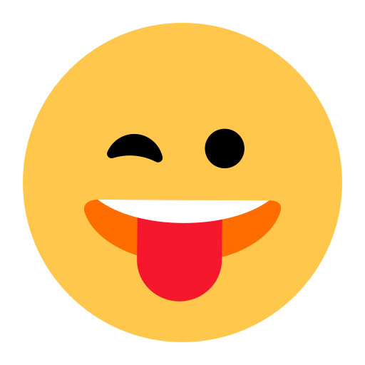 How emoji winking face with tongue displayed on Toss Face