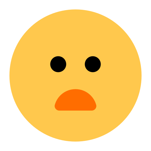 How emoji frowning face with open mouth displayed on Toss Face