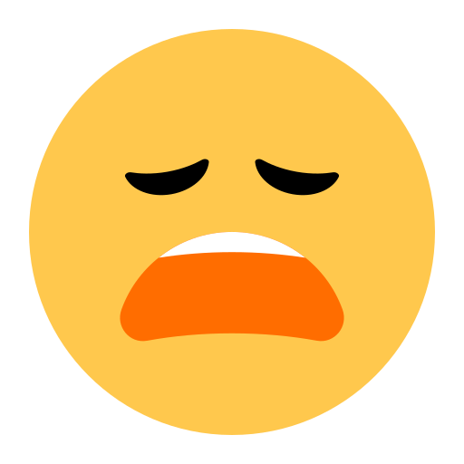 How emoji weary face displayed on Toss Face